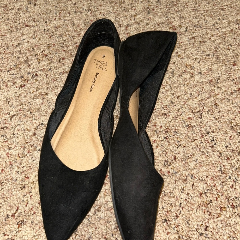 Time and Tru Women's Black Flats